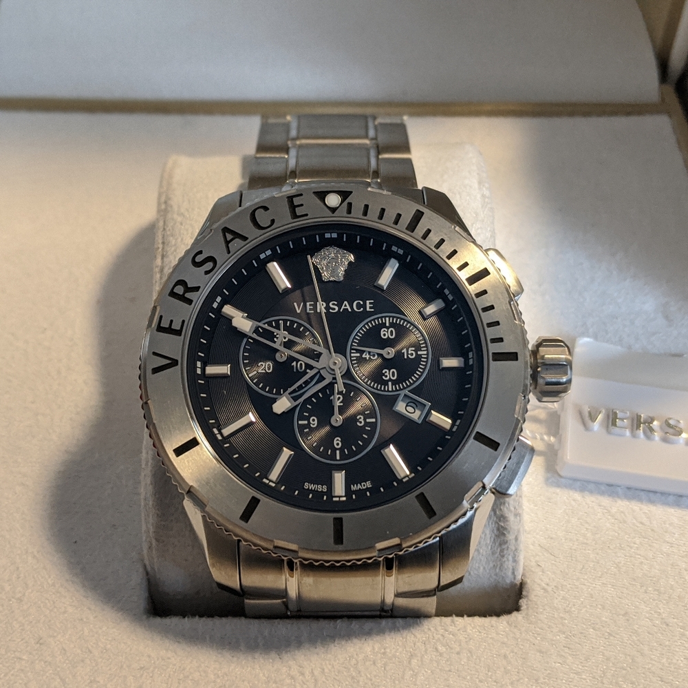 🟥SOLD🟥 Versace Chrono black Stainless Steel - Picture 3 of 7